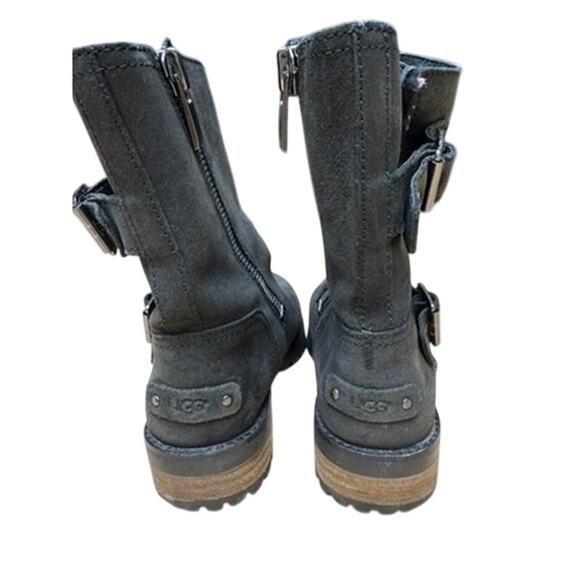 "UGG" Women's Calf Snow Boot SZ NO SIZE (7-7.5) MEASURE OF INSOLE Side Zip - Picture 7 of 14